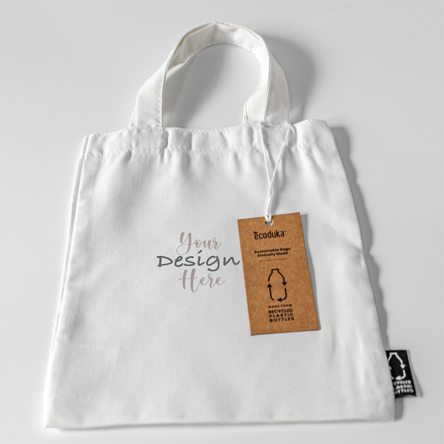 Personalised Small Recycled PET Recron® GreenGold Tote Bag
