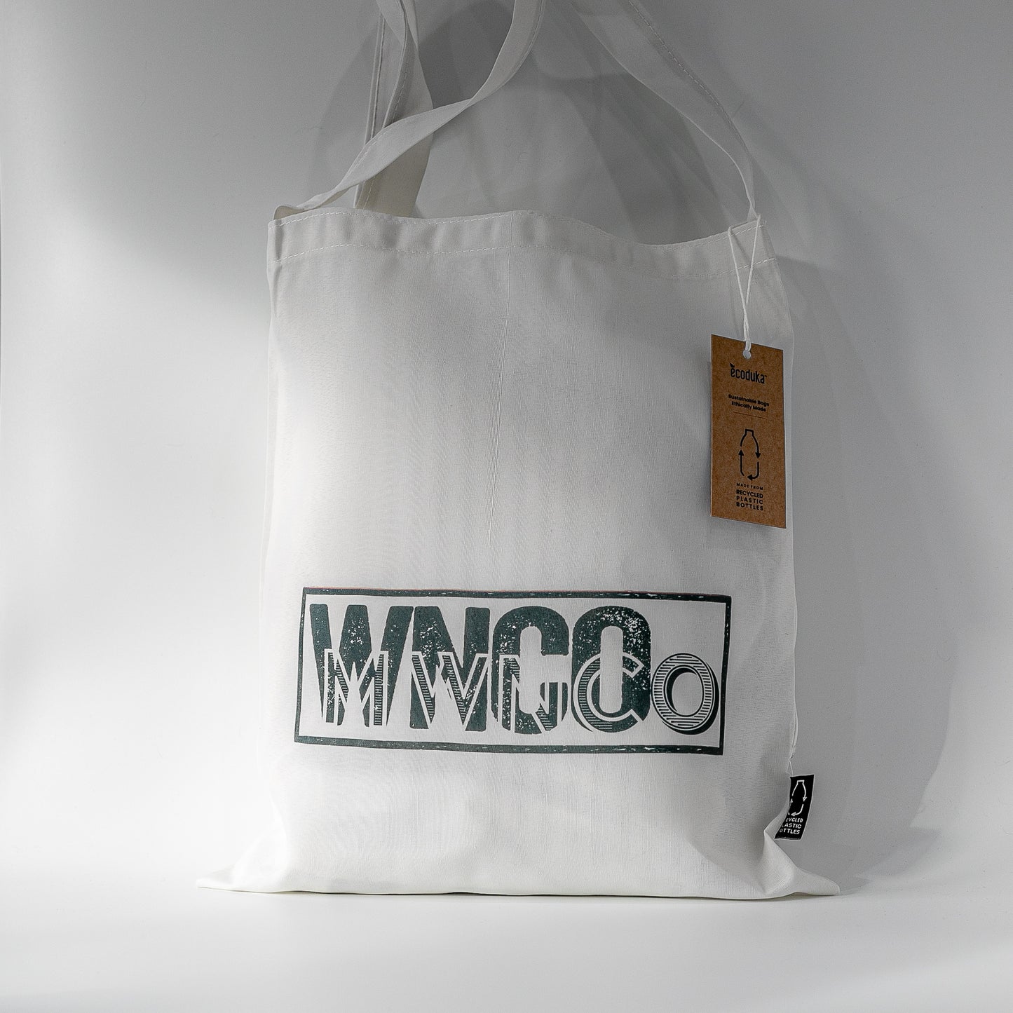 Personalised 'Wnco Mwnco' Design Recycled PET Recron® GreenGold Sling Tote Bag