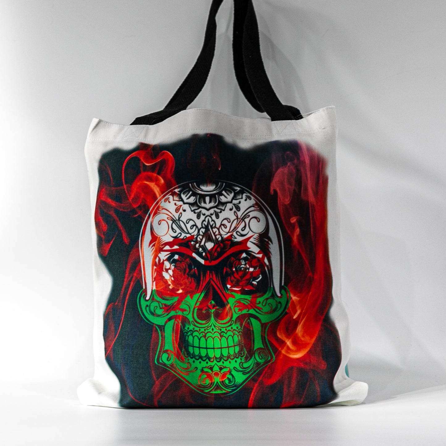 Welsh Dragon skull design Canvas Totebag with personalisation option