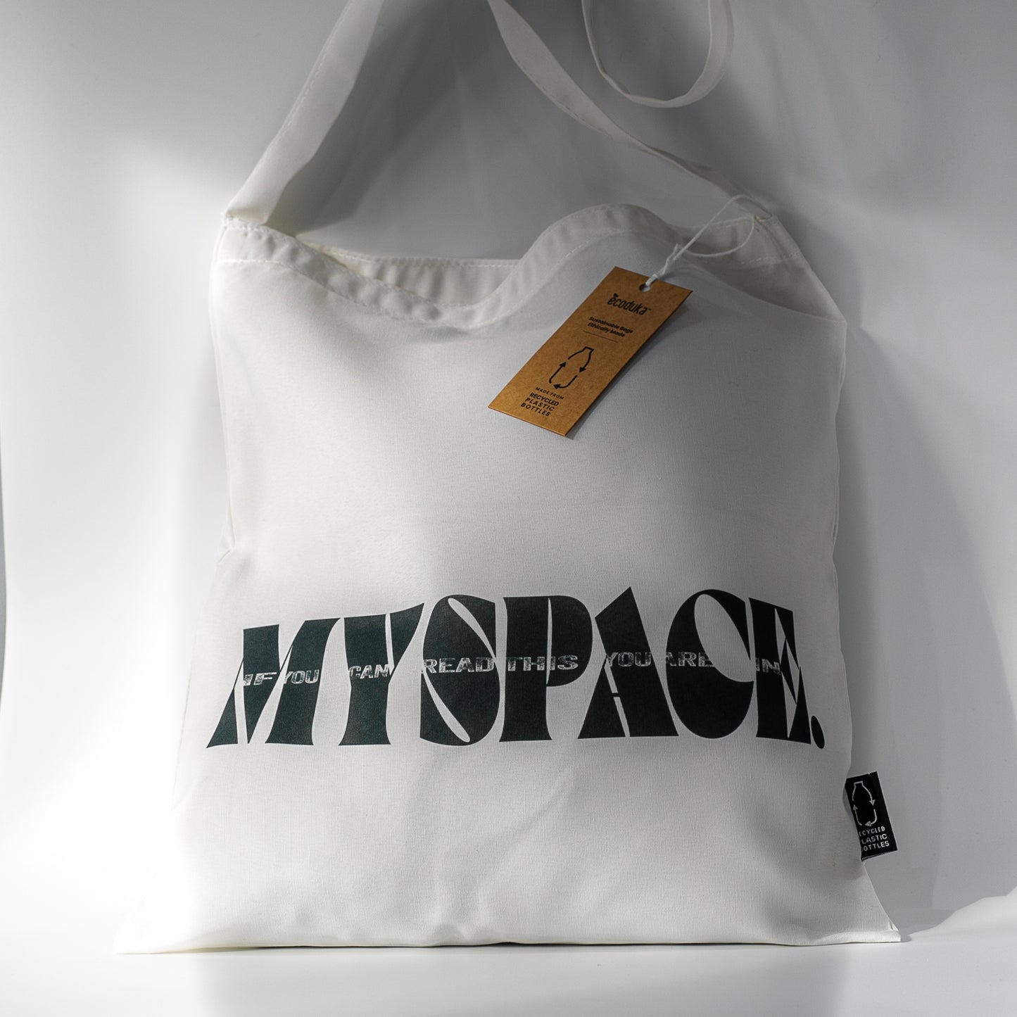 Personalised MYSPACE Design Recycled PET Recron® GreenGold Sling Tote Bag