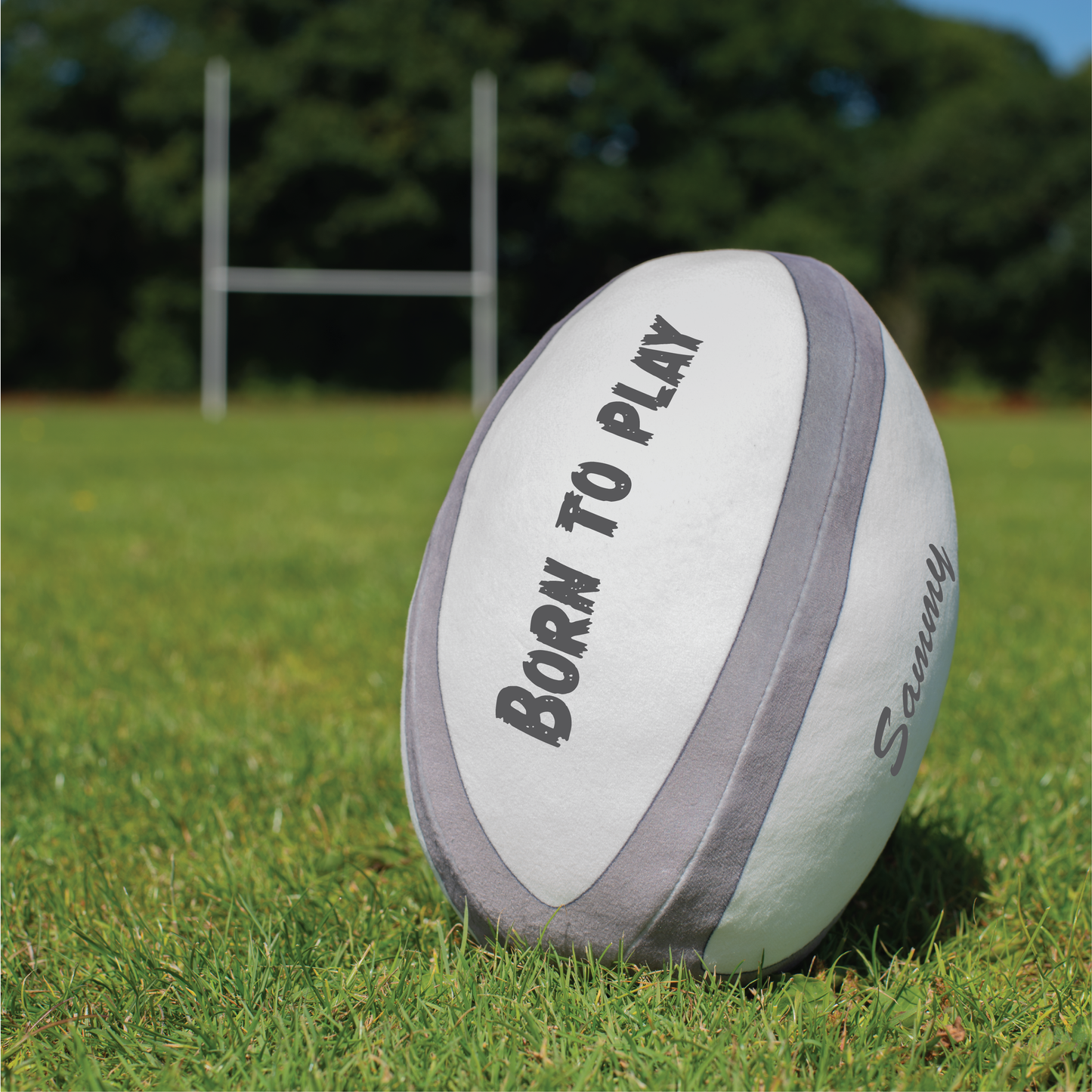 Personalised soft Rugby Ball toy