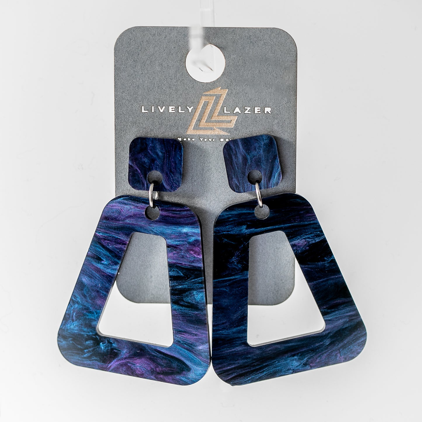 Candy crystals Acrylic Large Trapezoid earrings