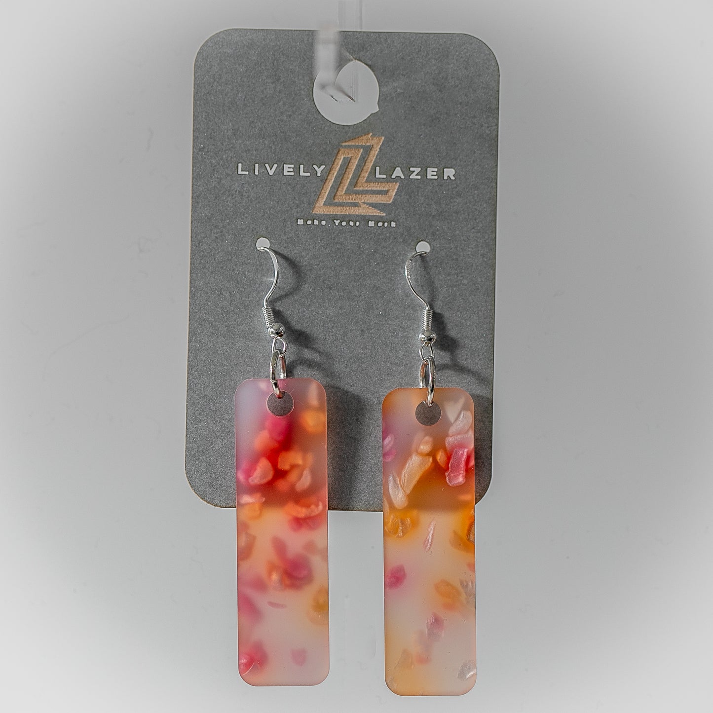 Candy crystals Acrylic Large Pillar hook earrings