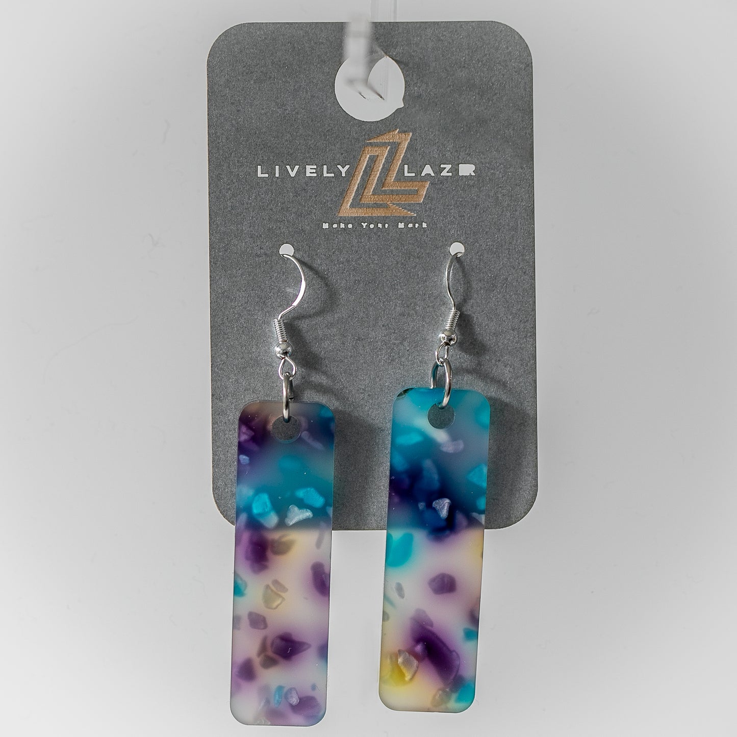 Candy crystals Acrylic Large Pillar hook earrings