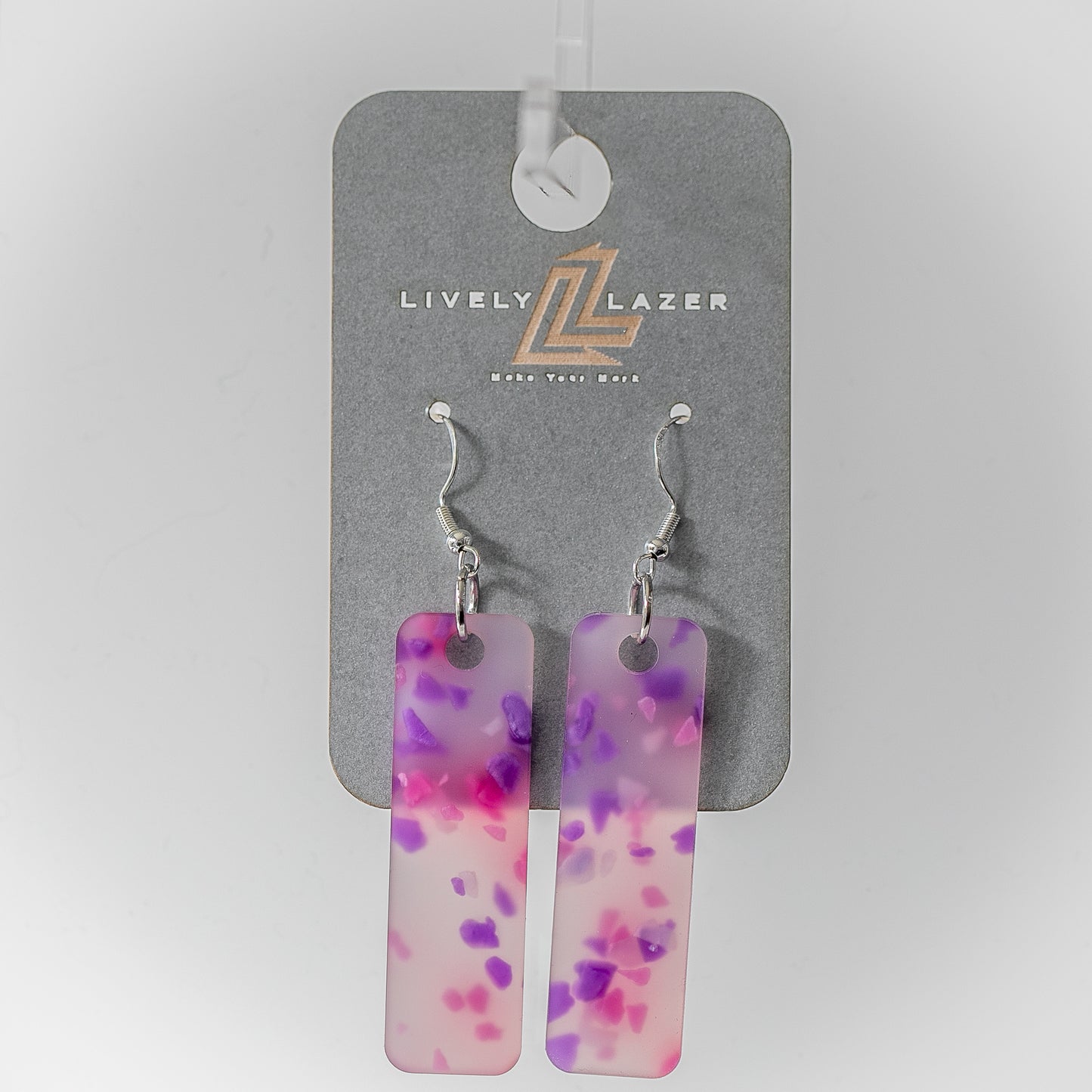 Candy crystals Acrylic Large Pillar hook earrings