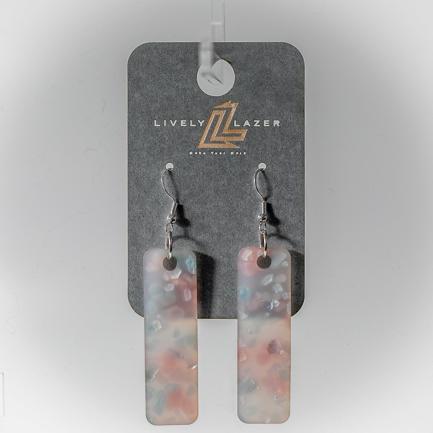 Candy crystals Acrylic Large Pillar hook earrings