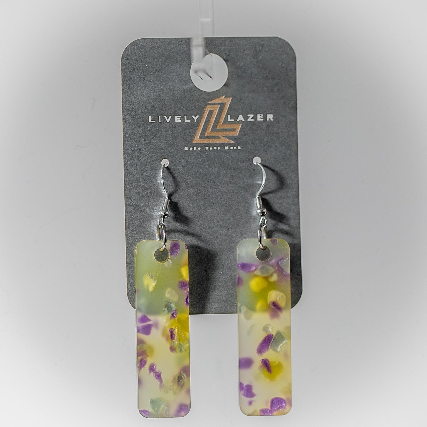 Candy crystals Acrylic Large Pillar hook earrings