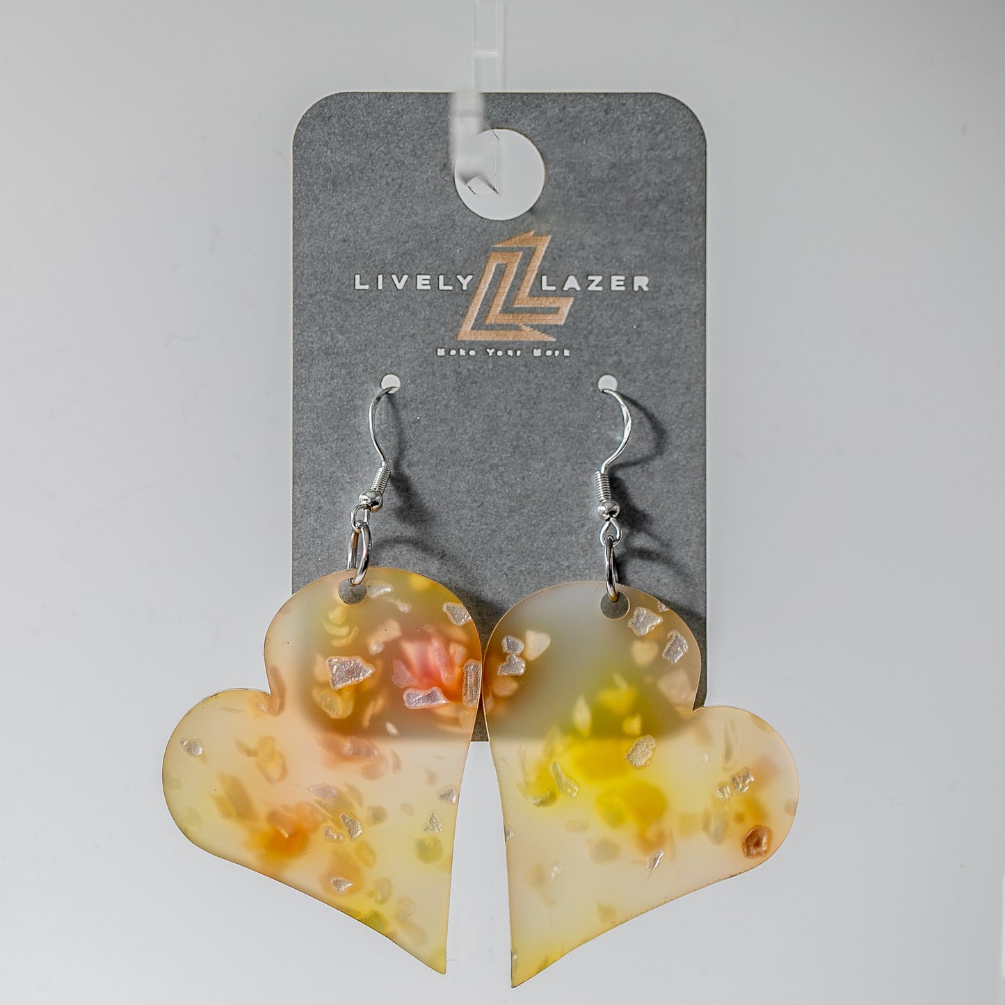 Candy crystals Acrylic Large Heart earrings