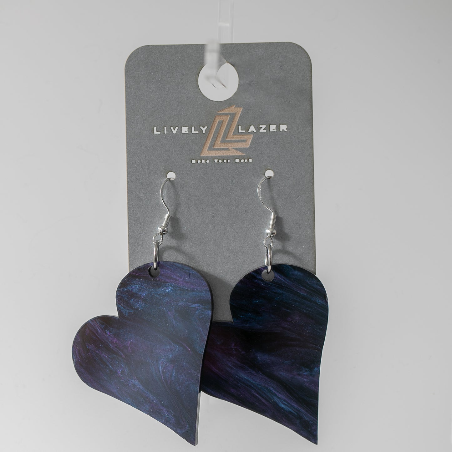 Candy crystals Acrylic Large Heart earrings