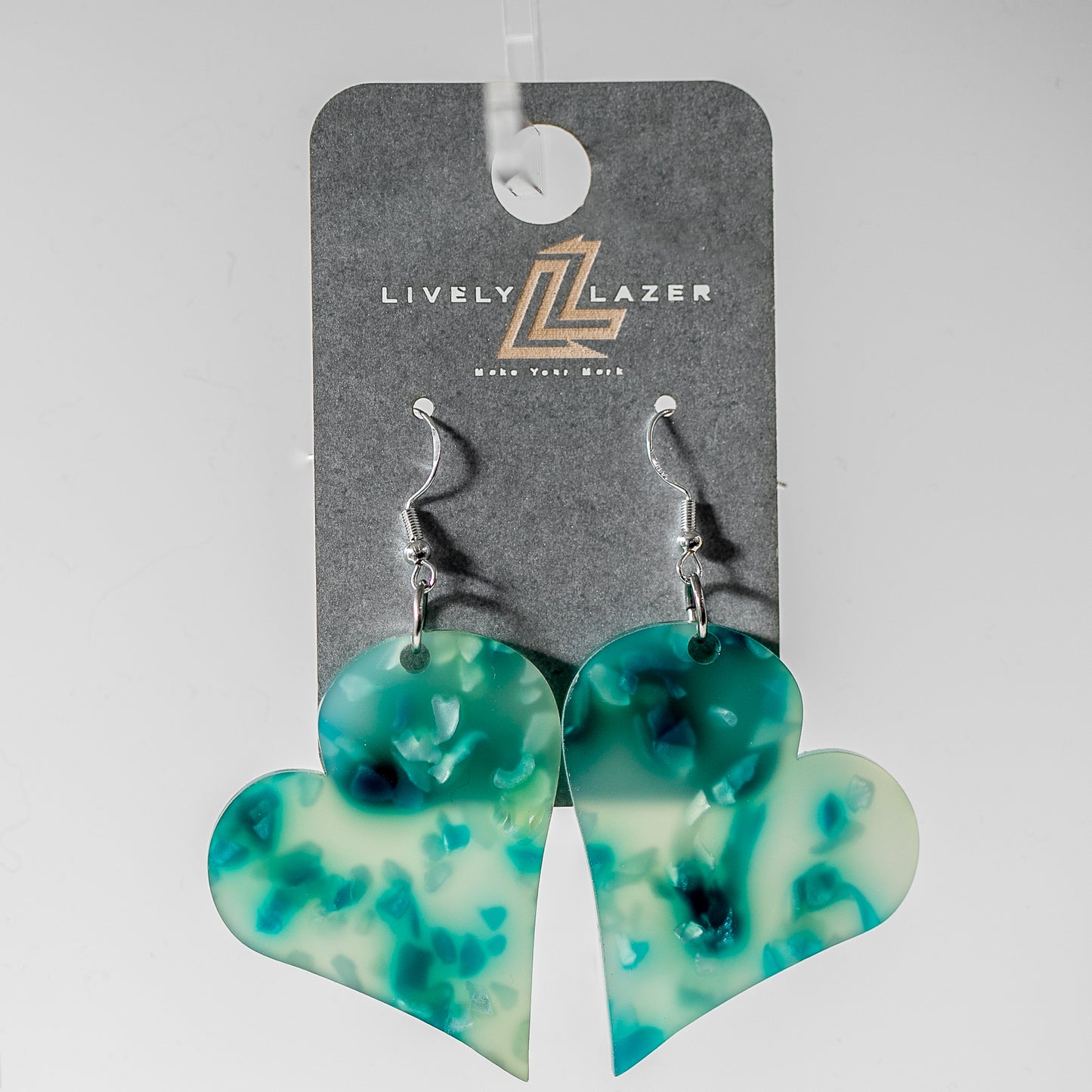 Candy crystals Acrylic Large Heart earrings