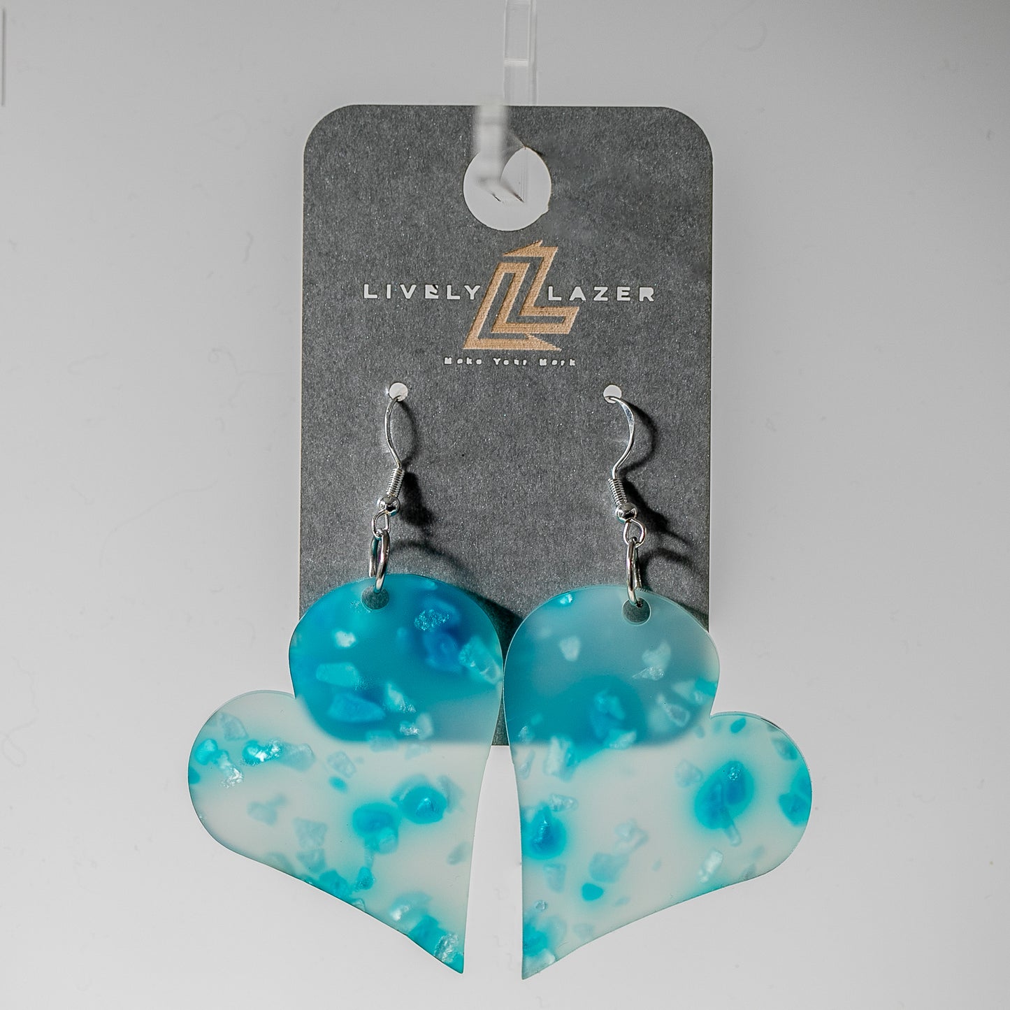 Candy crystals Acrylic Large Heart earrings