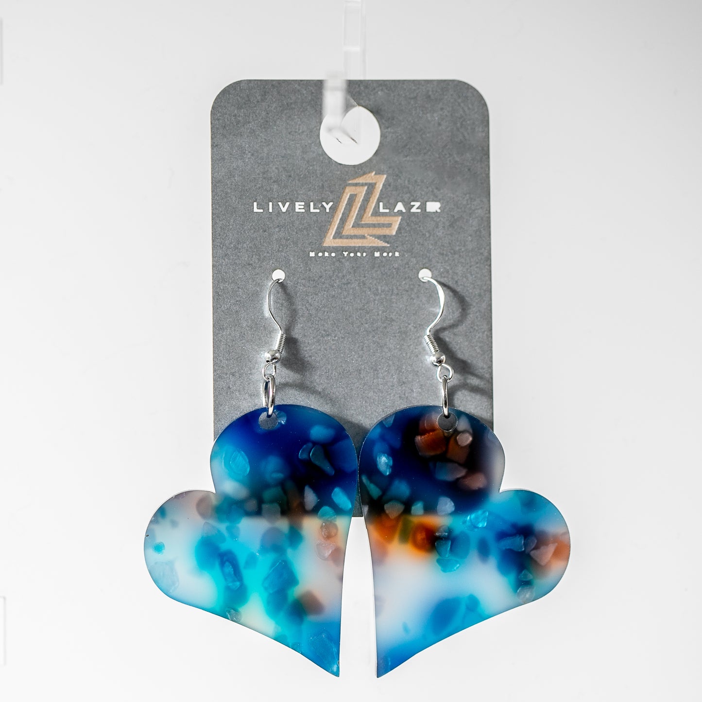 Candy crystals Acrylic Large Heart earrings