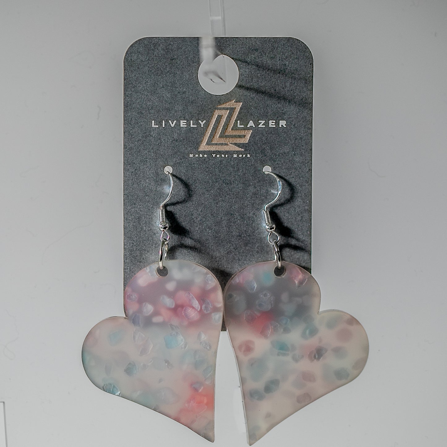Candy crystals Acrylic Large Heart earrings