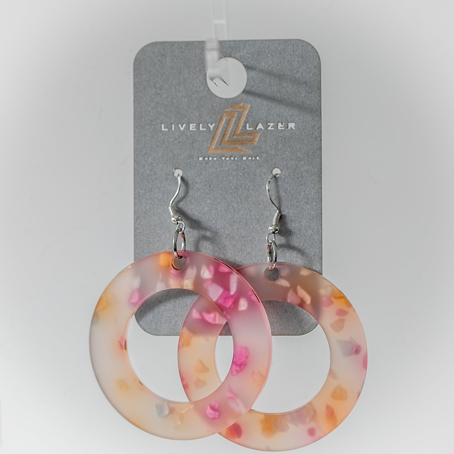 Candy crystals Acrylic Large Hoop earrings