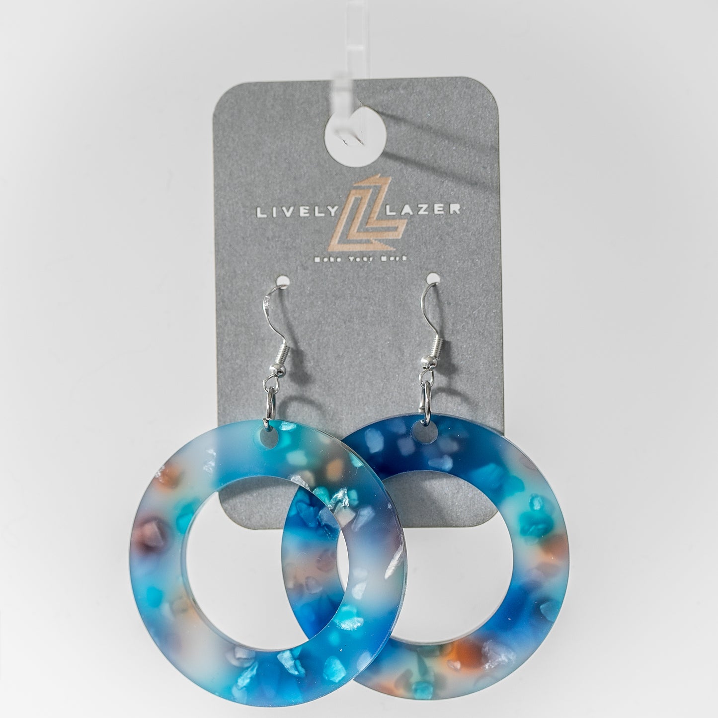 Candy crystals Acrylic Large Hoop earrings