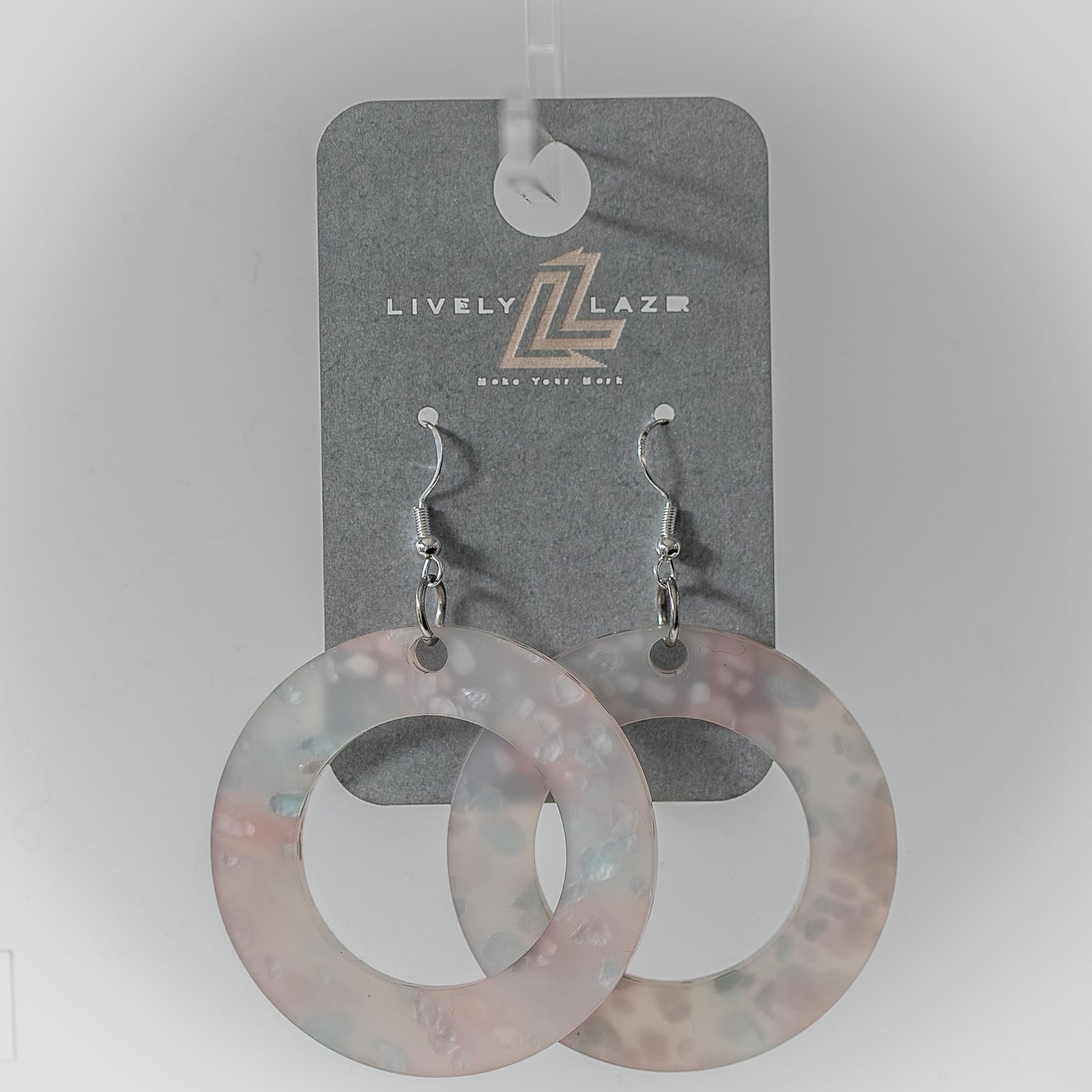 Candy crystals Acrylic Large Hoop earrings