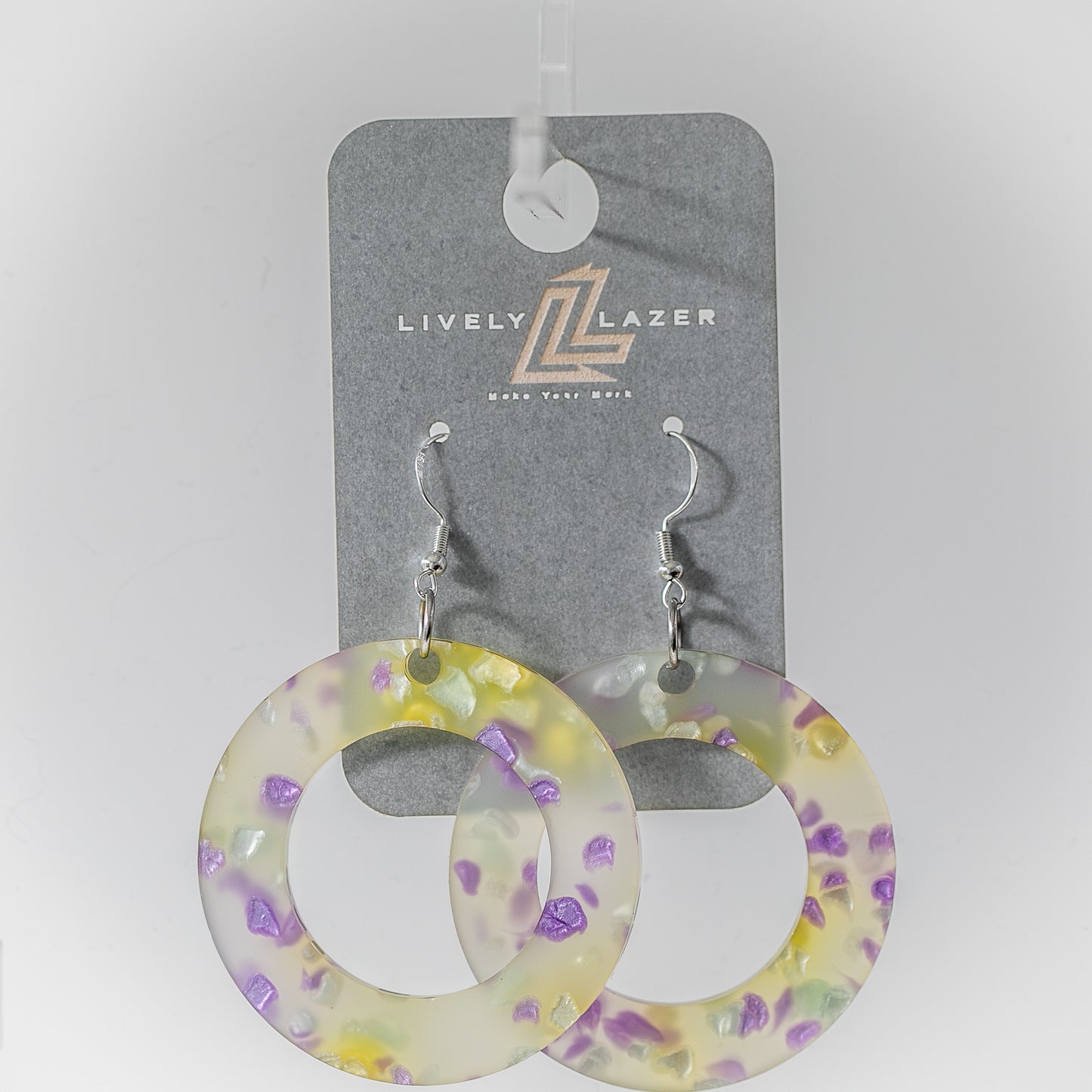 Candy crystals Acrylic Large Hoop earrings