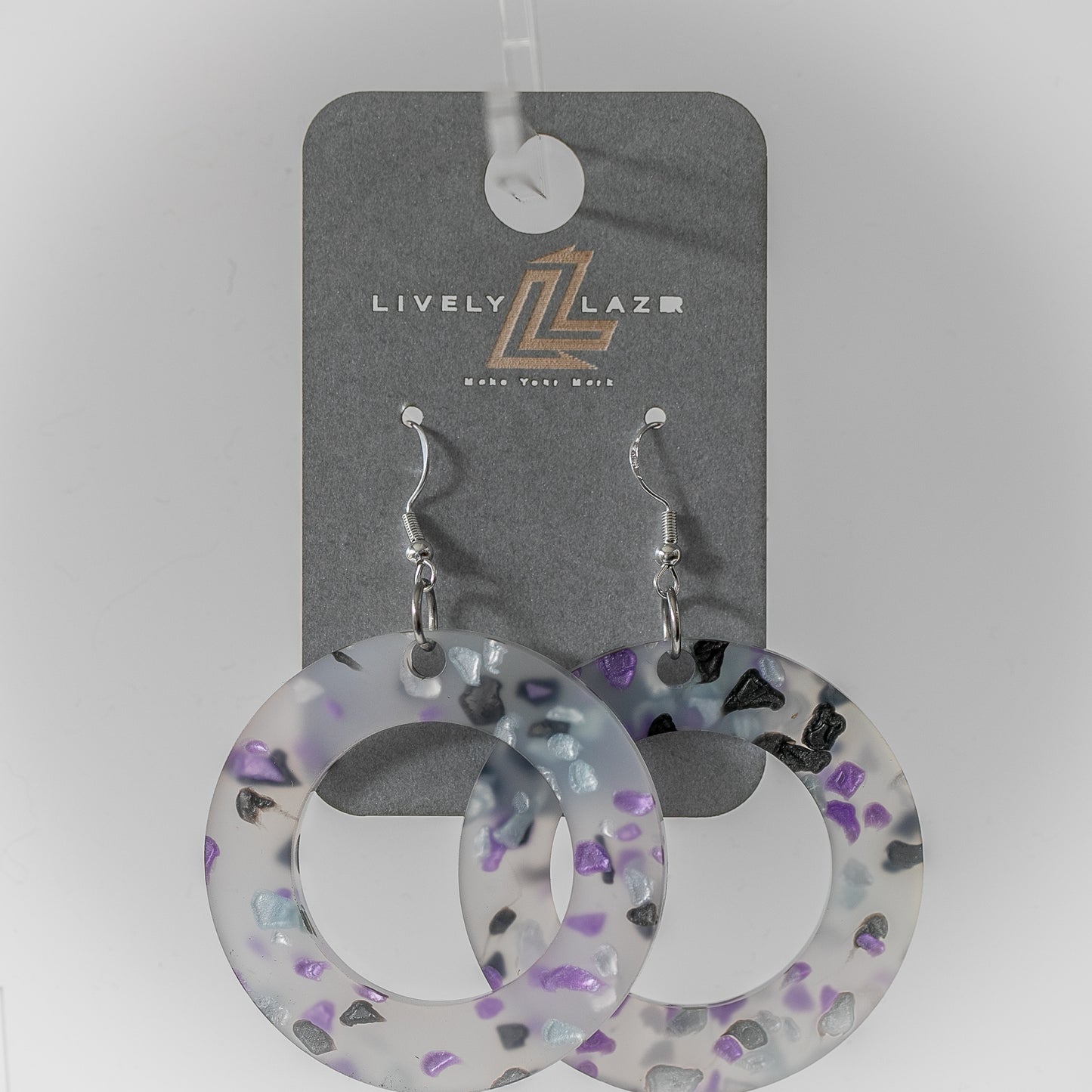 Candy crystals Acrylic Large Hoop earrings