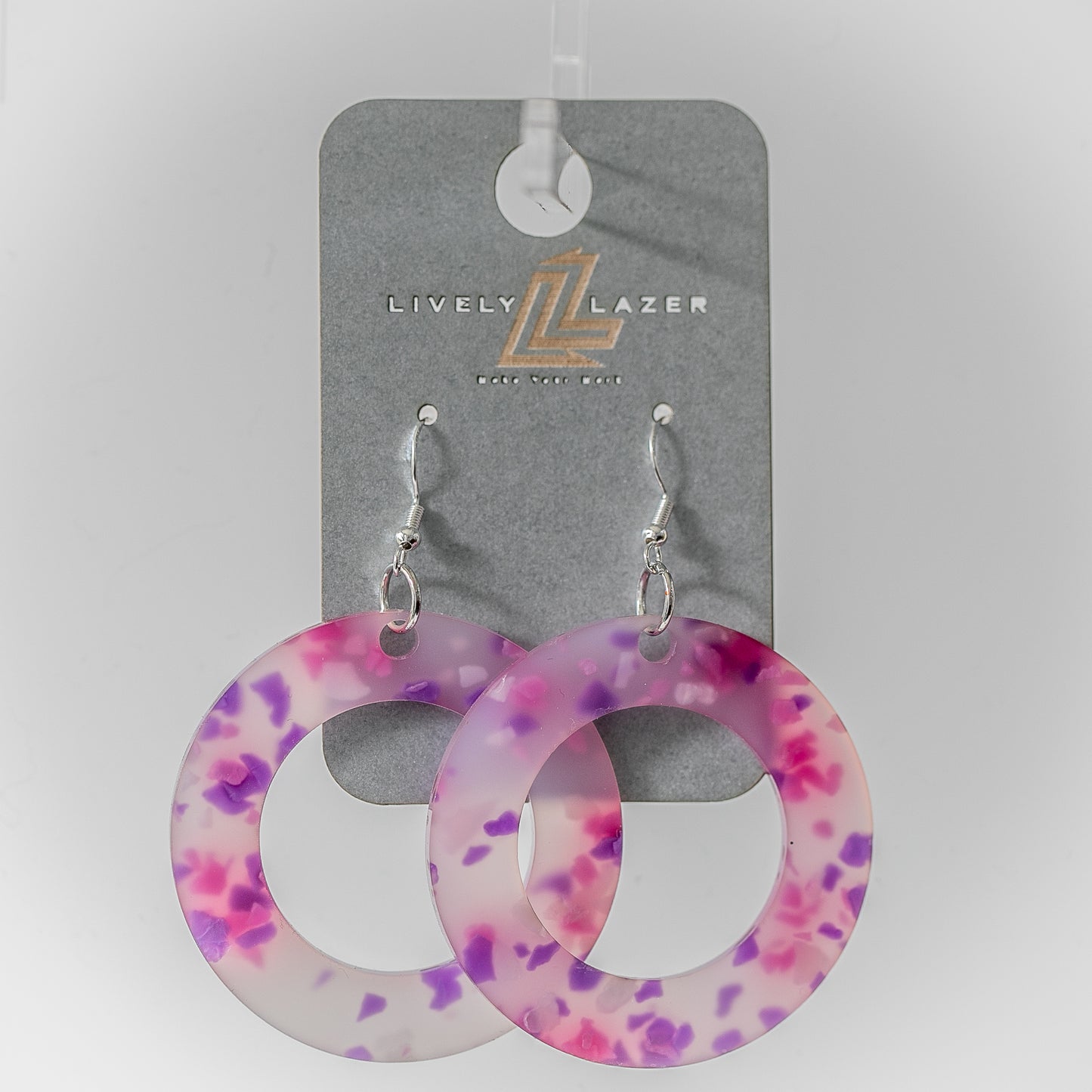 Candy crystals Acrylic Large Hoop earrings