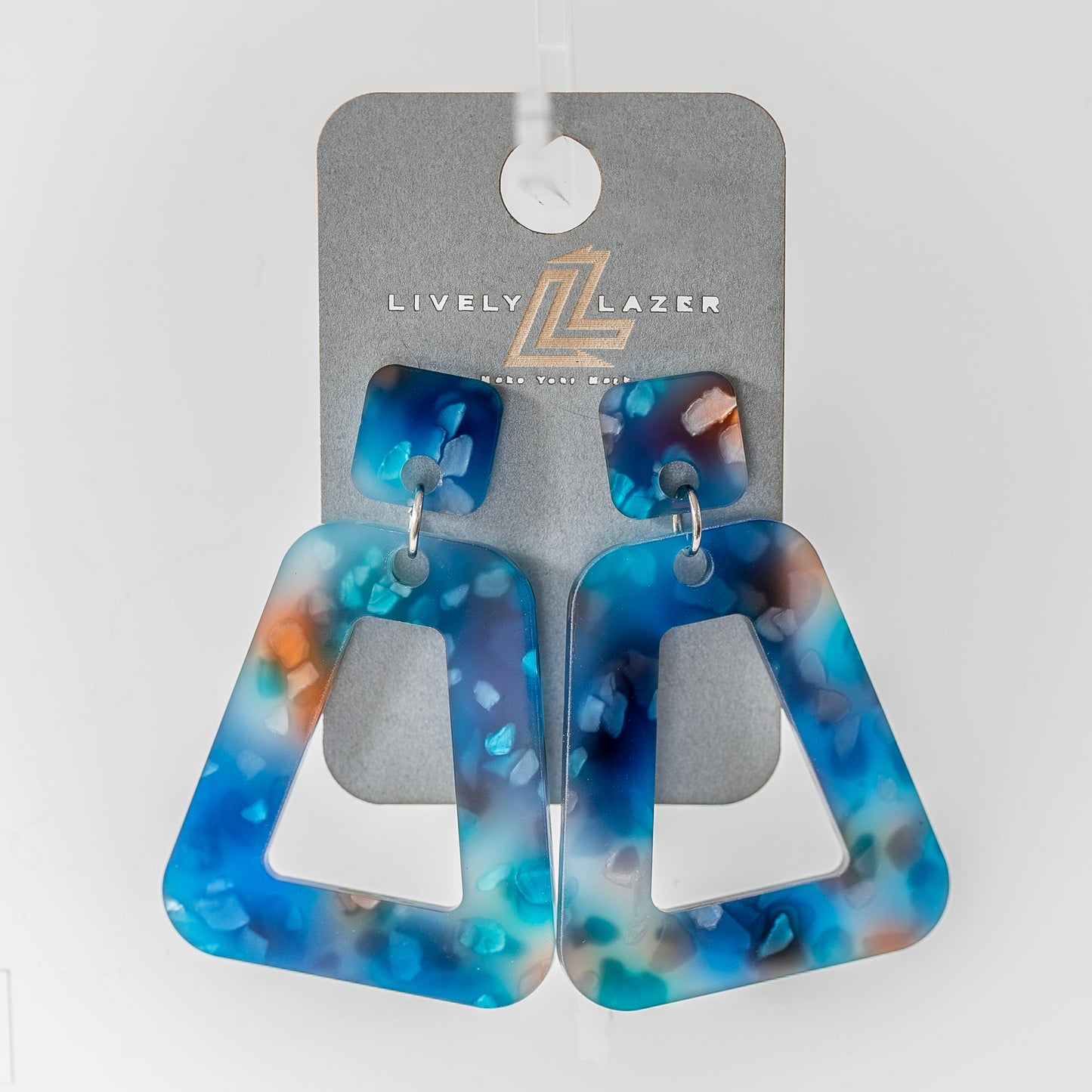 Candy crystals Acrylic Large Trapezoid earrings