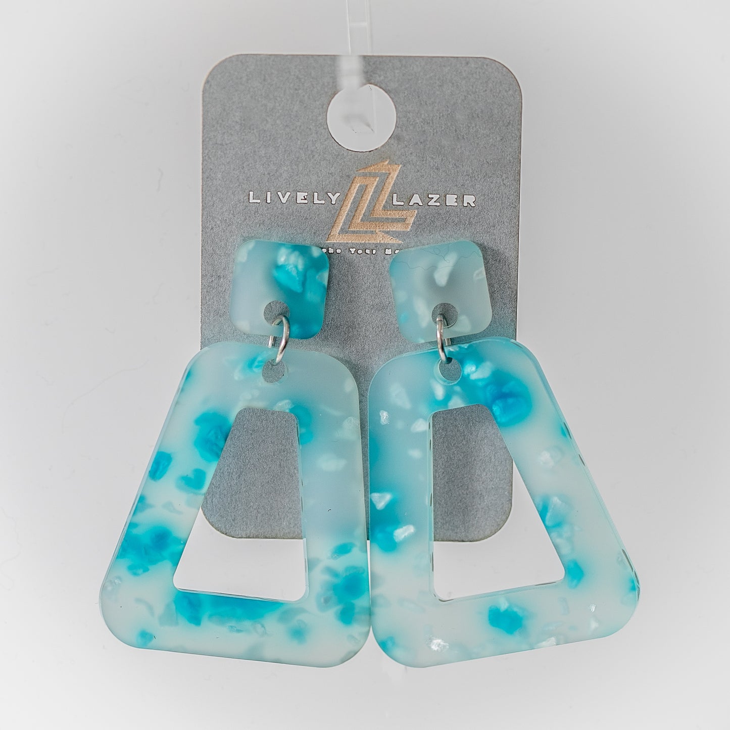 Candy crystals Acrylic Large Trapezoid earrings