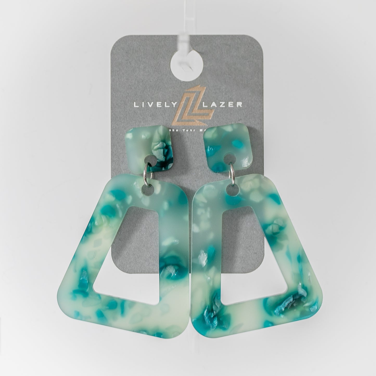 Candy crystals Acrylic Large Trapezoid earrings
