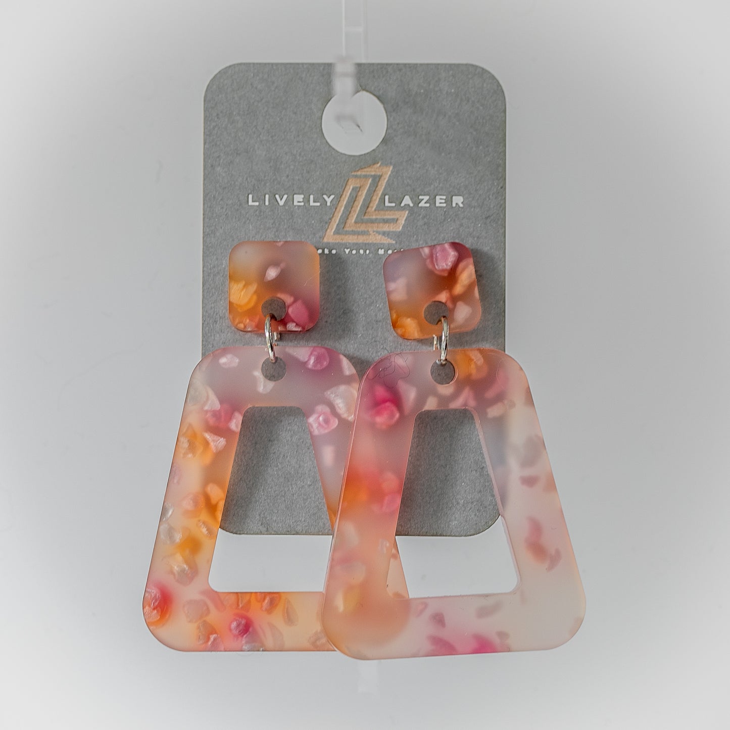 Candy crystals Acrylic Large Trapezoid earrings