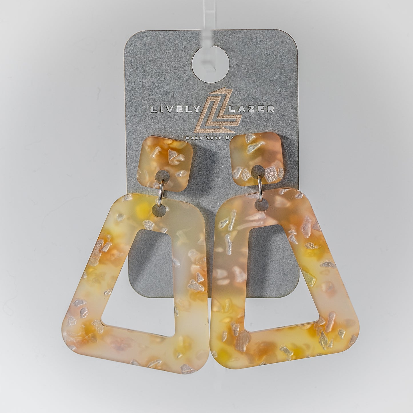 Candy crystals Acrylic Large Trapezoid earrings