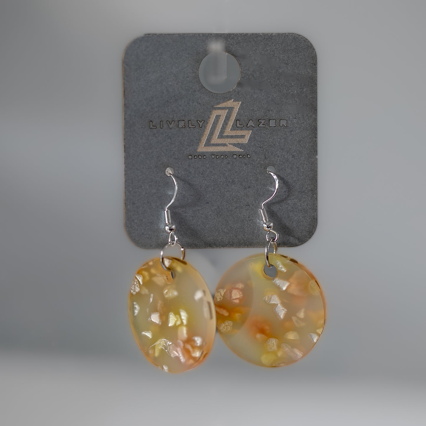 Candy crystals Acrylic Medium circle earrings