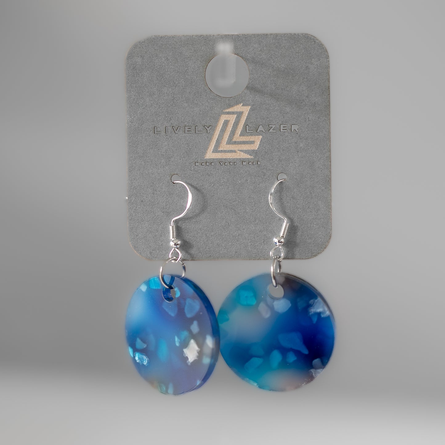 Candy crystals Acrylic Medium circle earrings