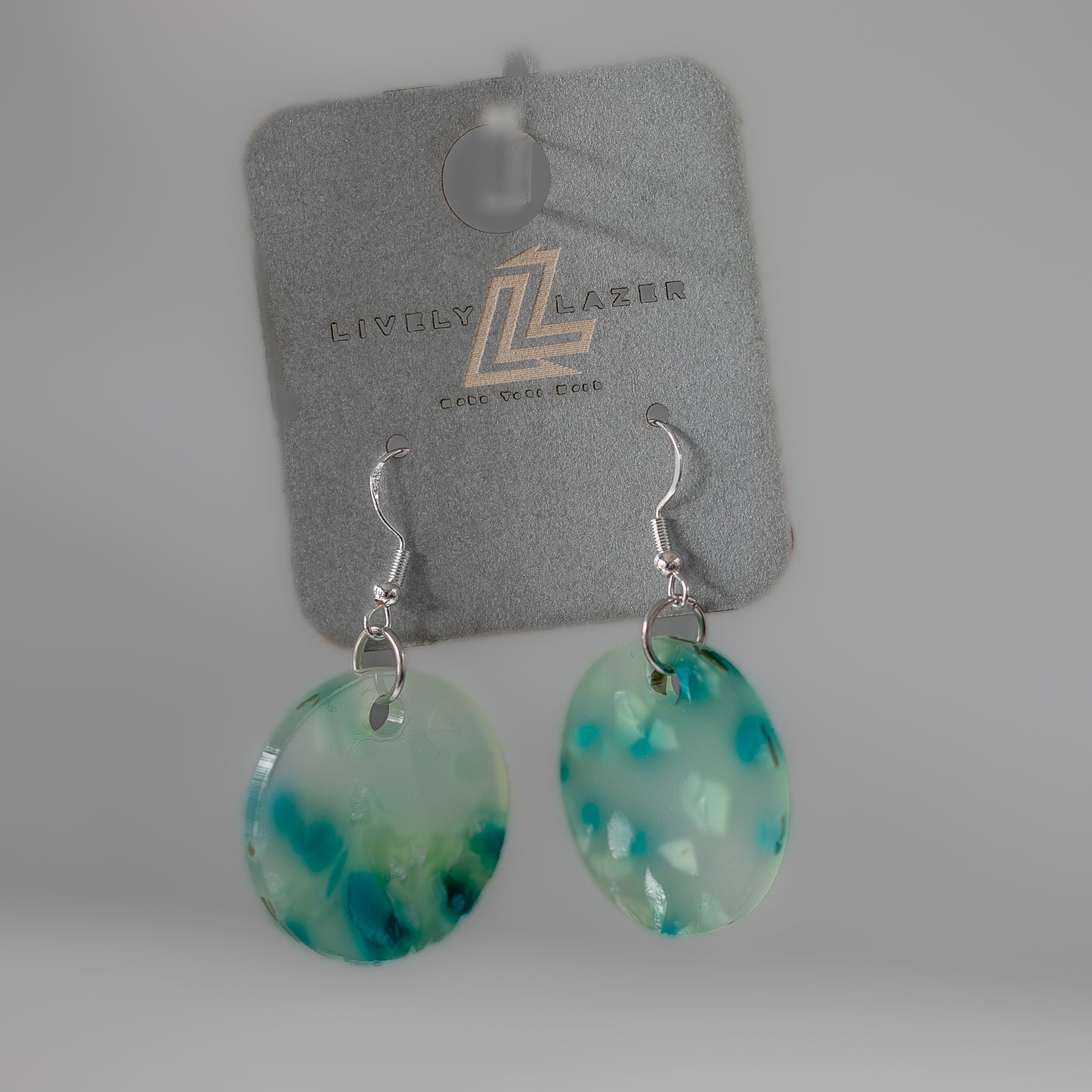 Candy crystals Acrylic Medium circle earrings