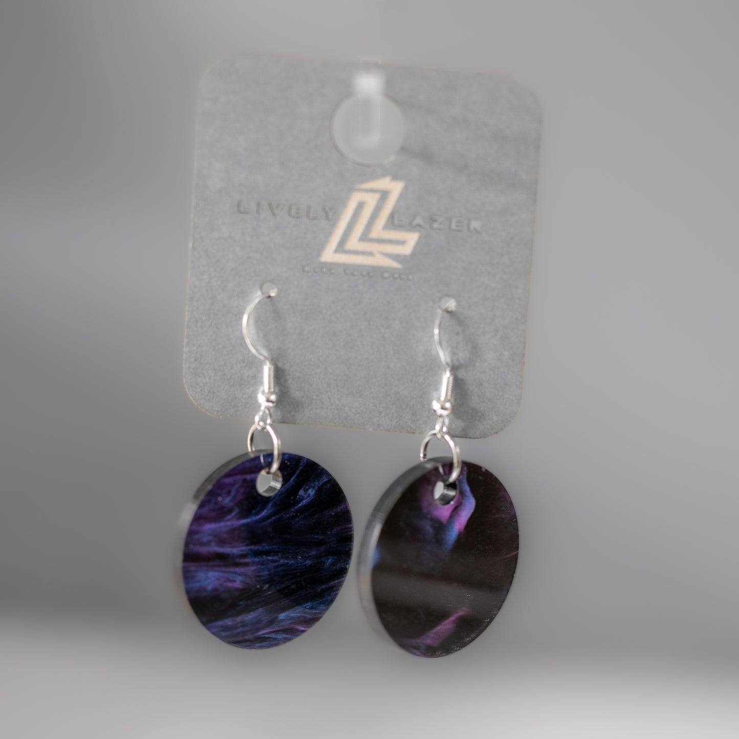 Candy crystals Acrylic Medium circle earrings