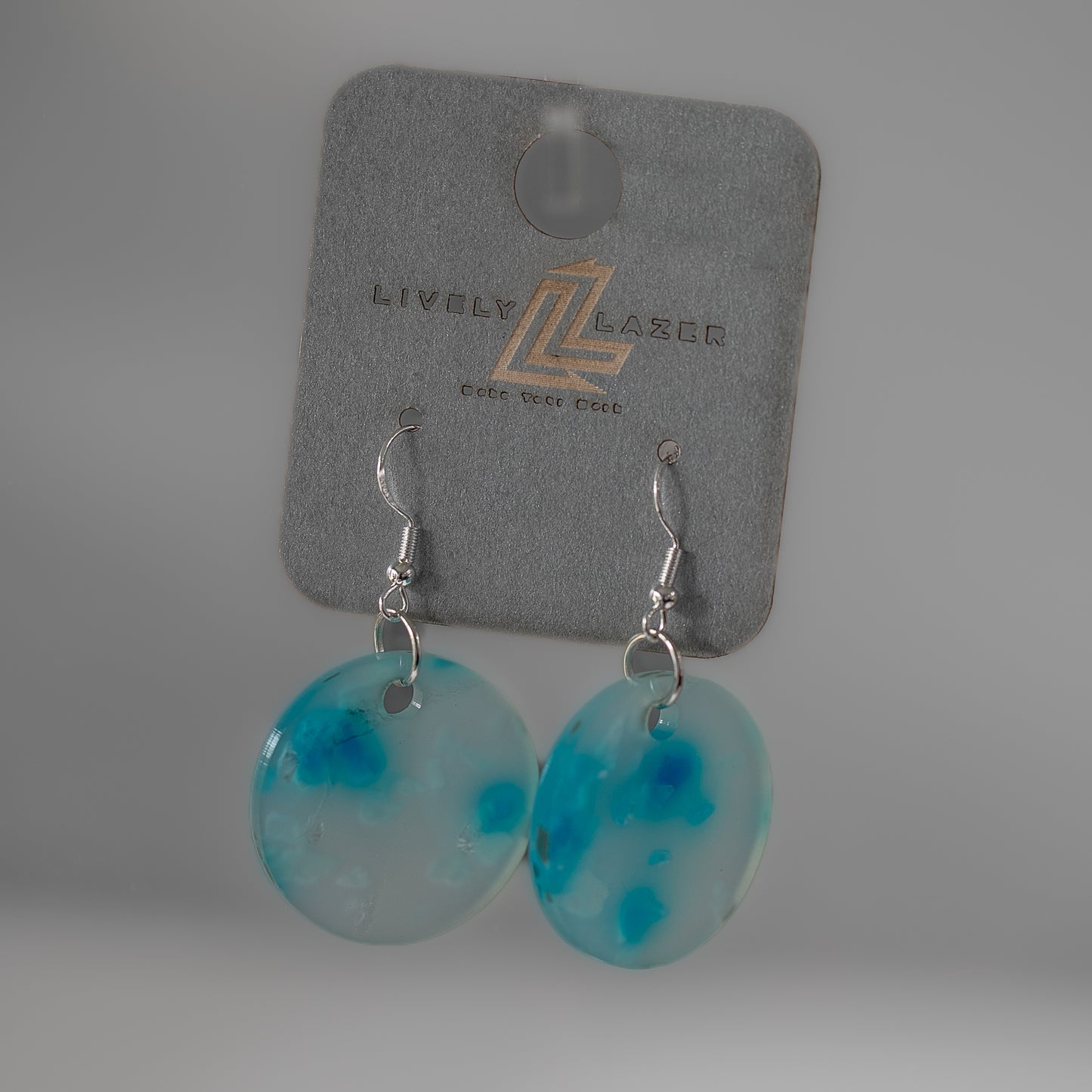 Candy crystals Acrylic Medium circle earrings