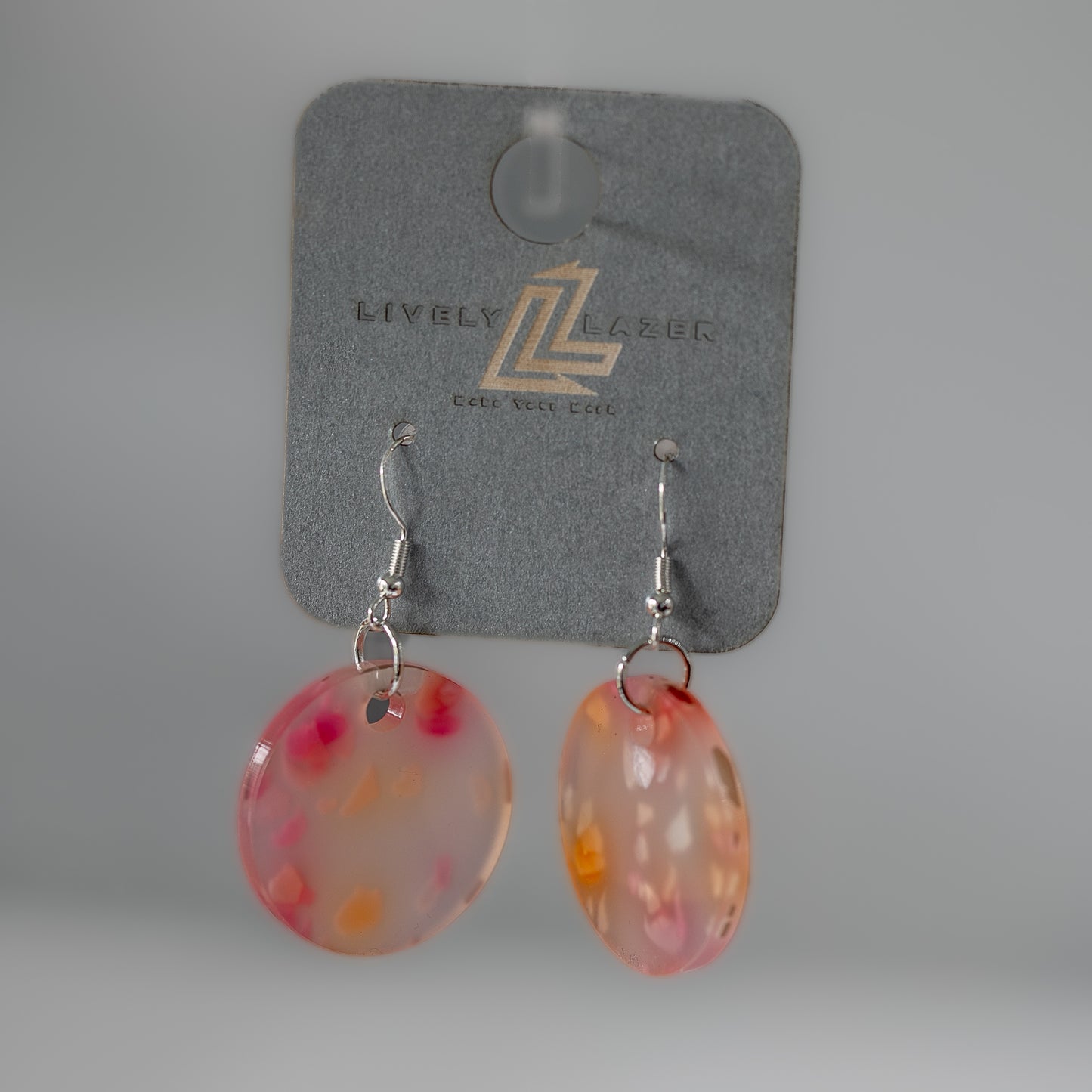 Candy crystals Acrylic Medium circle earrings