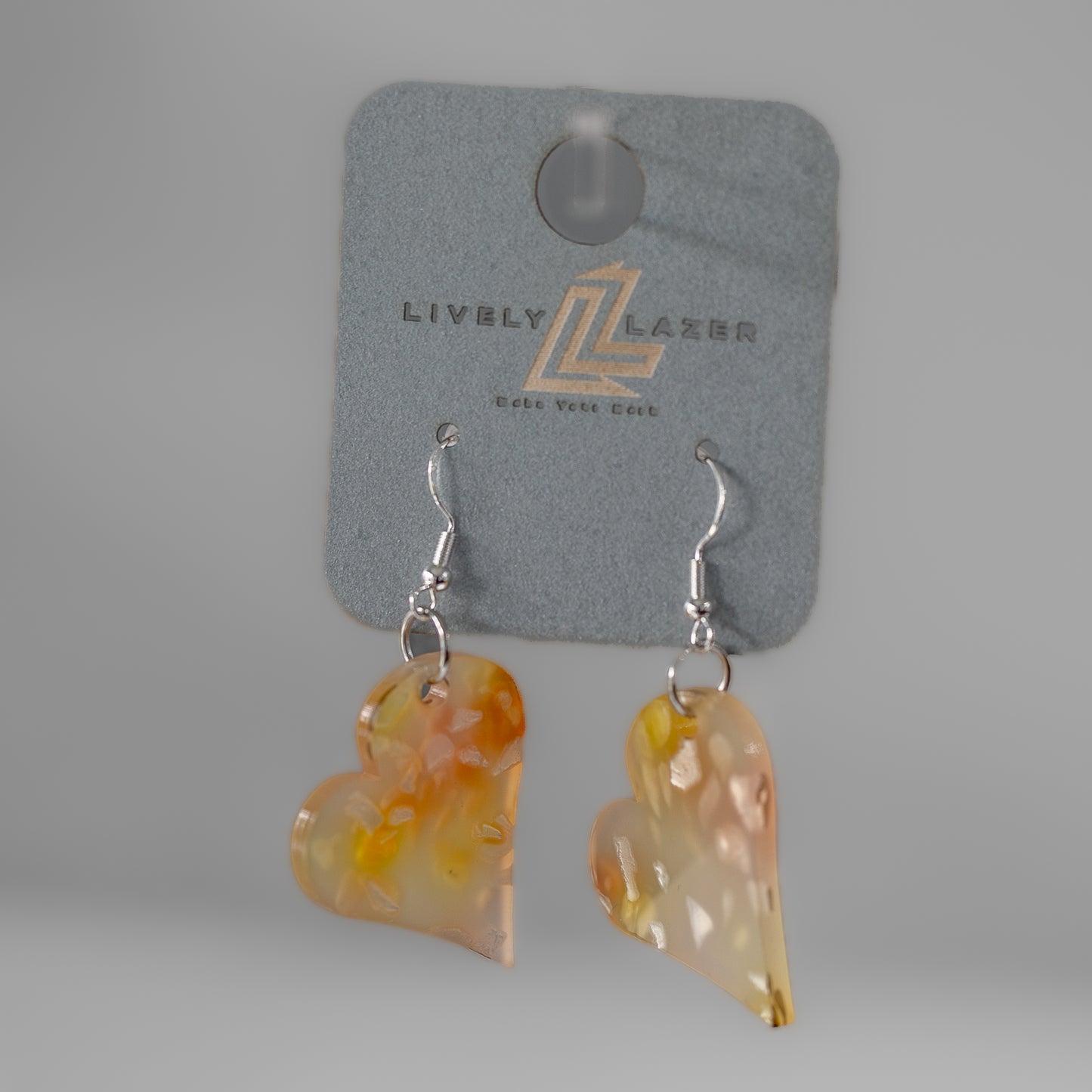 Candy crystals Acrylic Medium Heart earrings