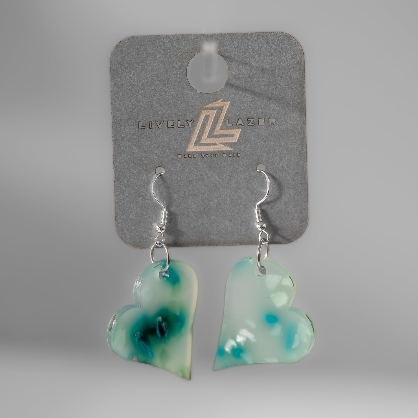 Candy crystals Acrylic Medium Heart earrings