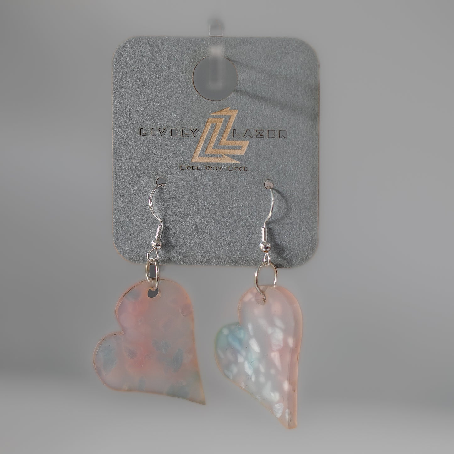 Candy crystals Acrylic Medium Heart earrings