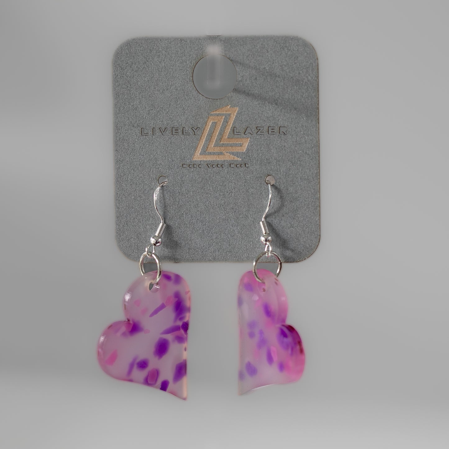 Candy crystals Acrylic Medium Heart earrings