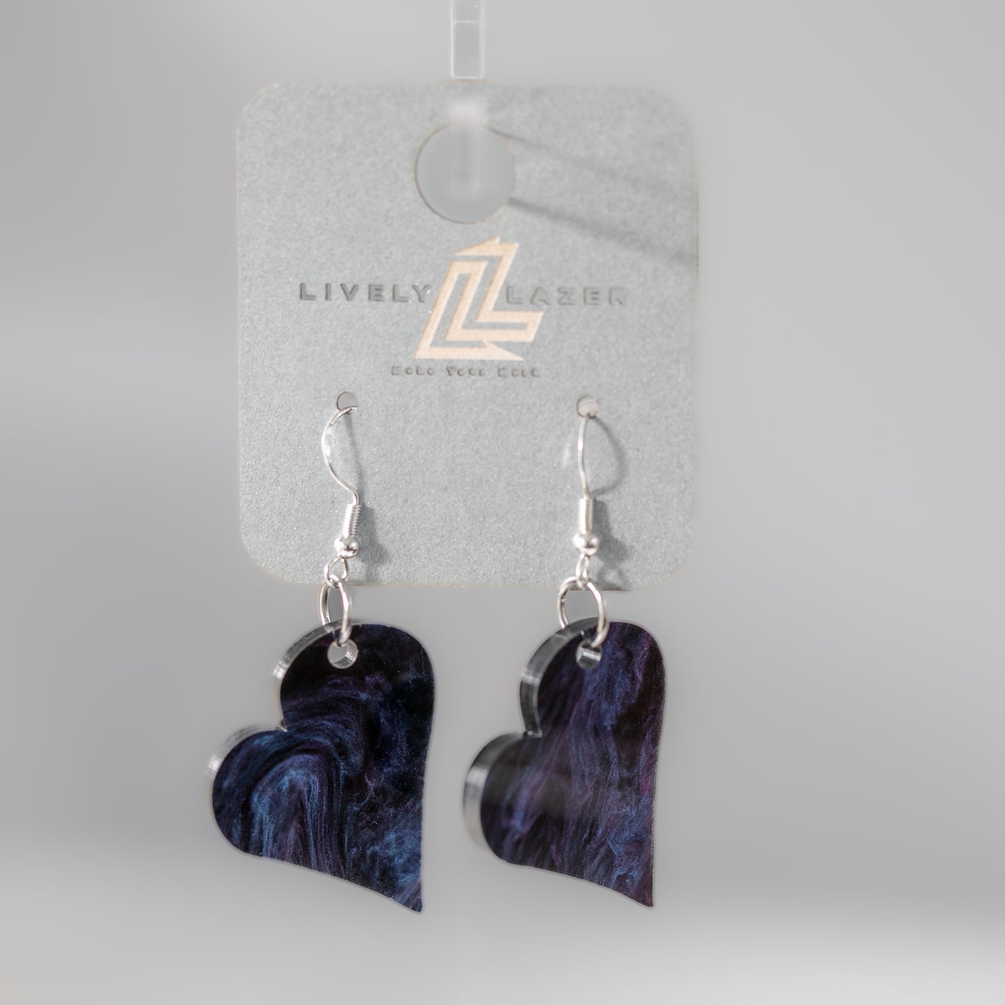 Candy crystals Acrylic Medium Heart earrings