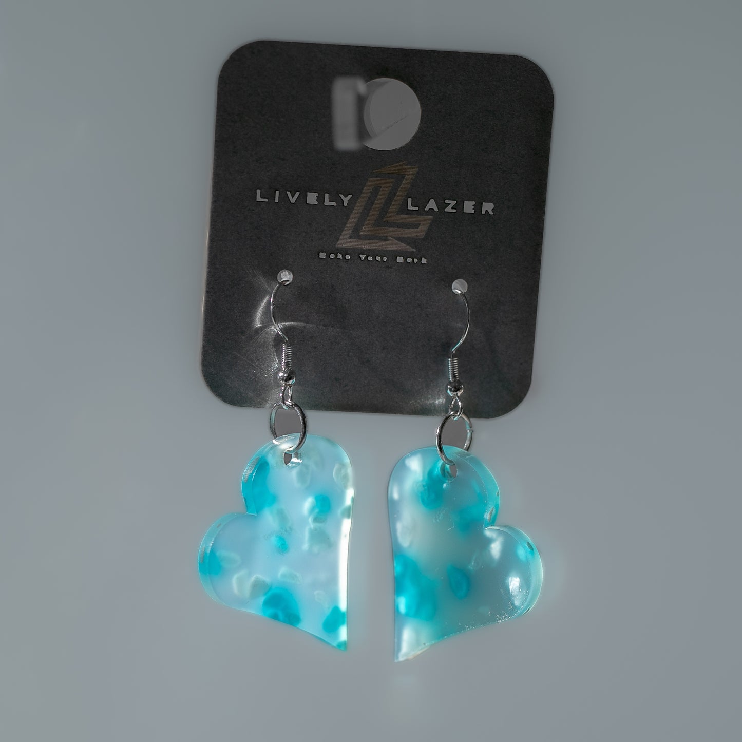 Candy crystals Acrylic Medium Heart earrings