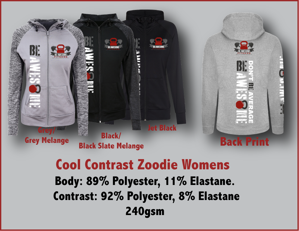 Be Awesome Cool Contrast Zoodie Womens