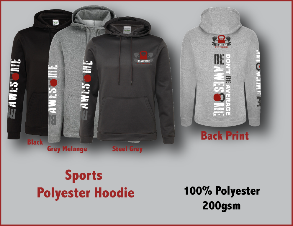 Be Awesome Just Hoods Sports Polyester Hoodie