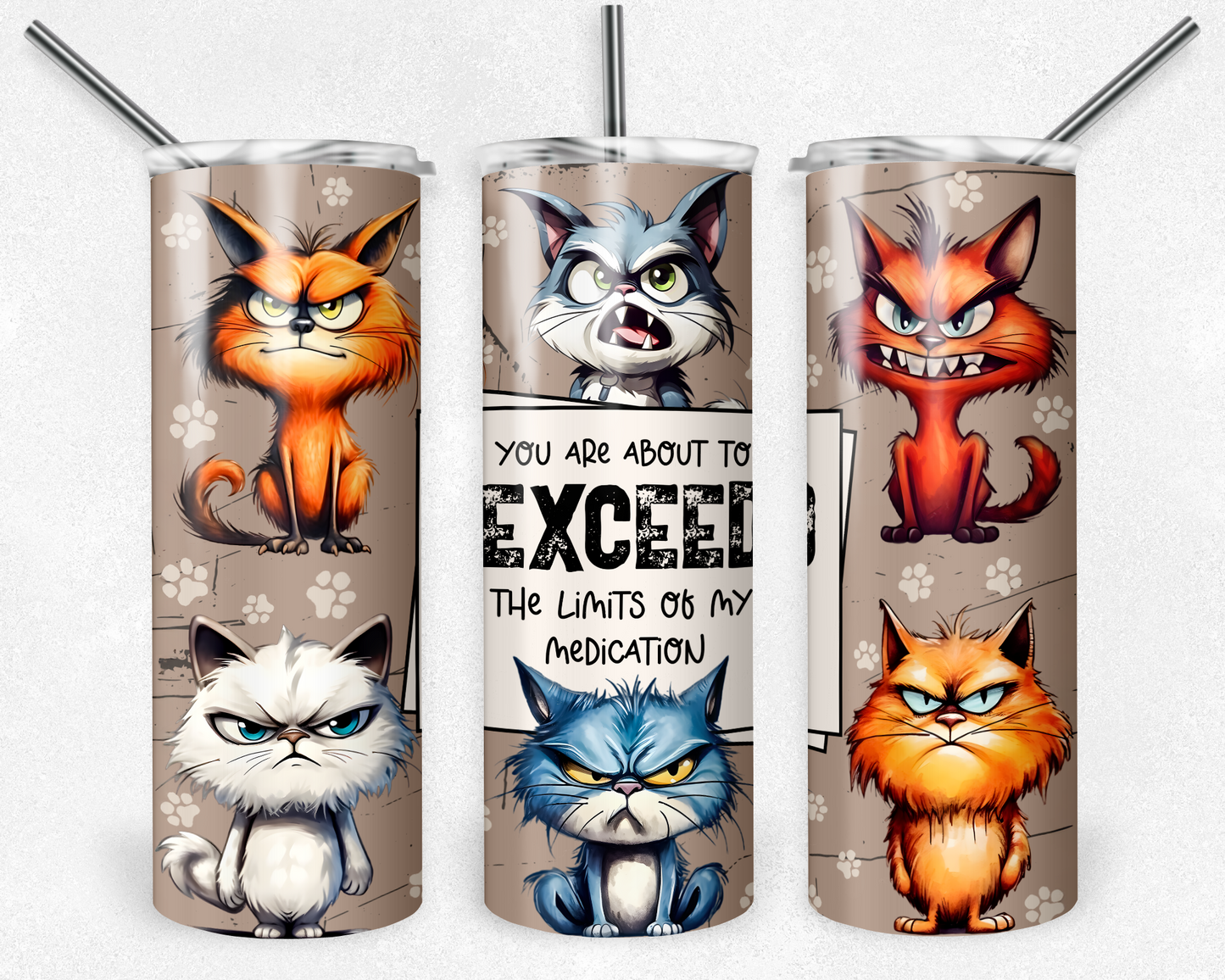 20oz Tumbler - FUNNY/SARCASTIC/QUOTES - 20oz Stainless steel, skinny, double walled with straw
