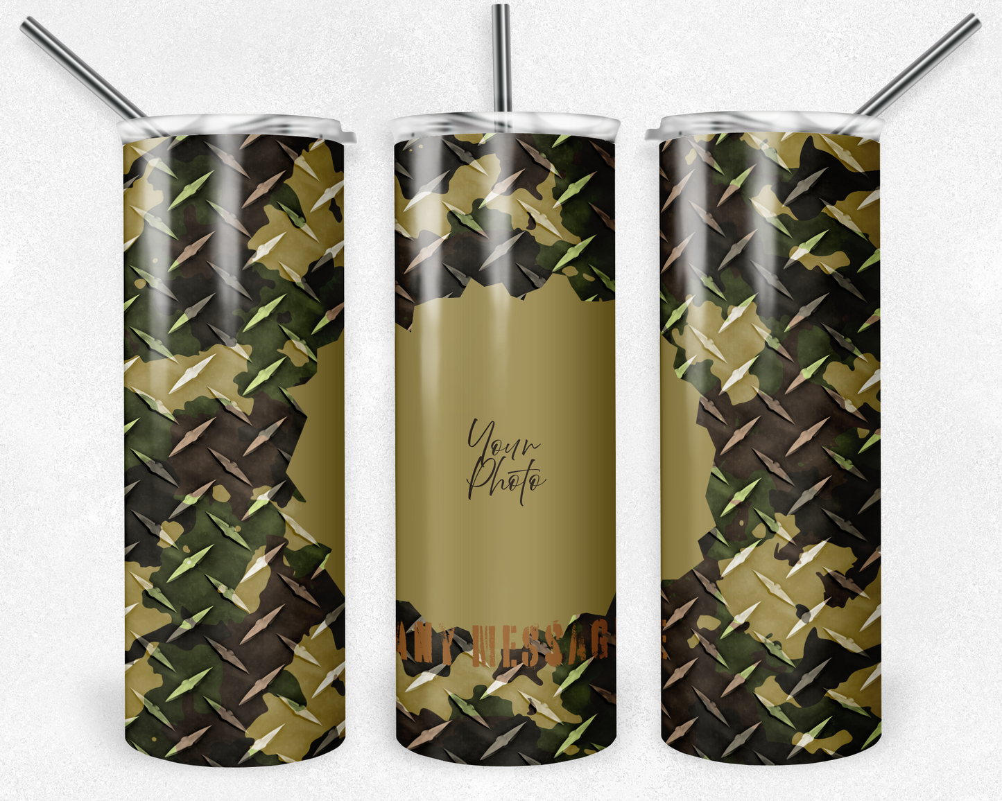 Customised Tumbler - Your PHOTO's - 20oz Stainless steel, skinny, double walled with straw
