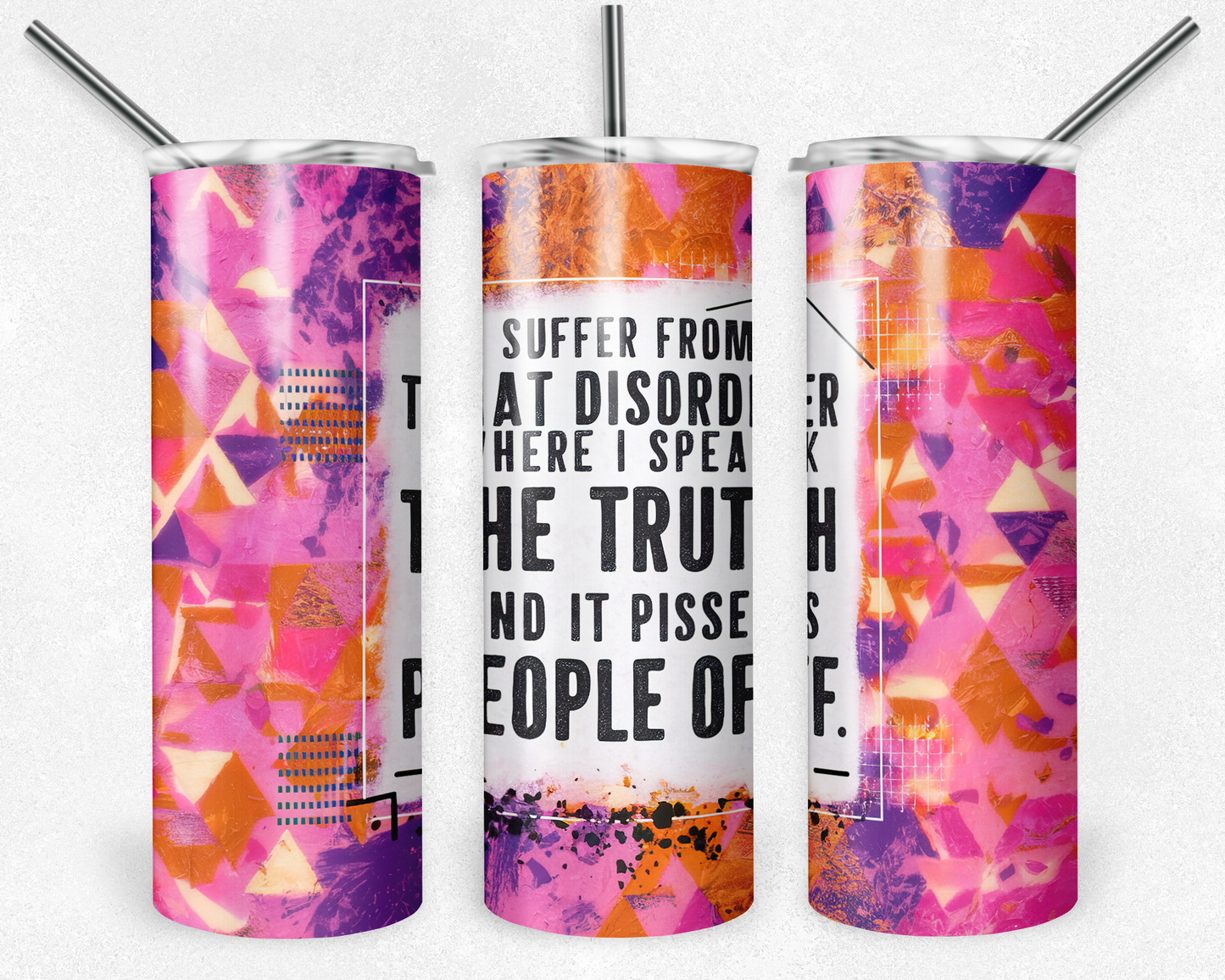 20oz Tumbler - FUNNY/SARCASTIC/QUOTES - 20oz Stainless steel, skinny, double walled with straw