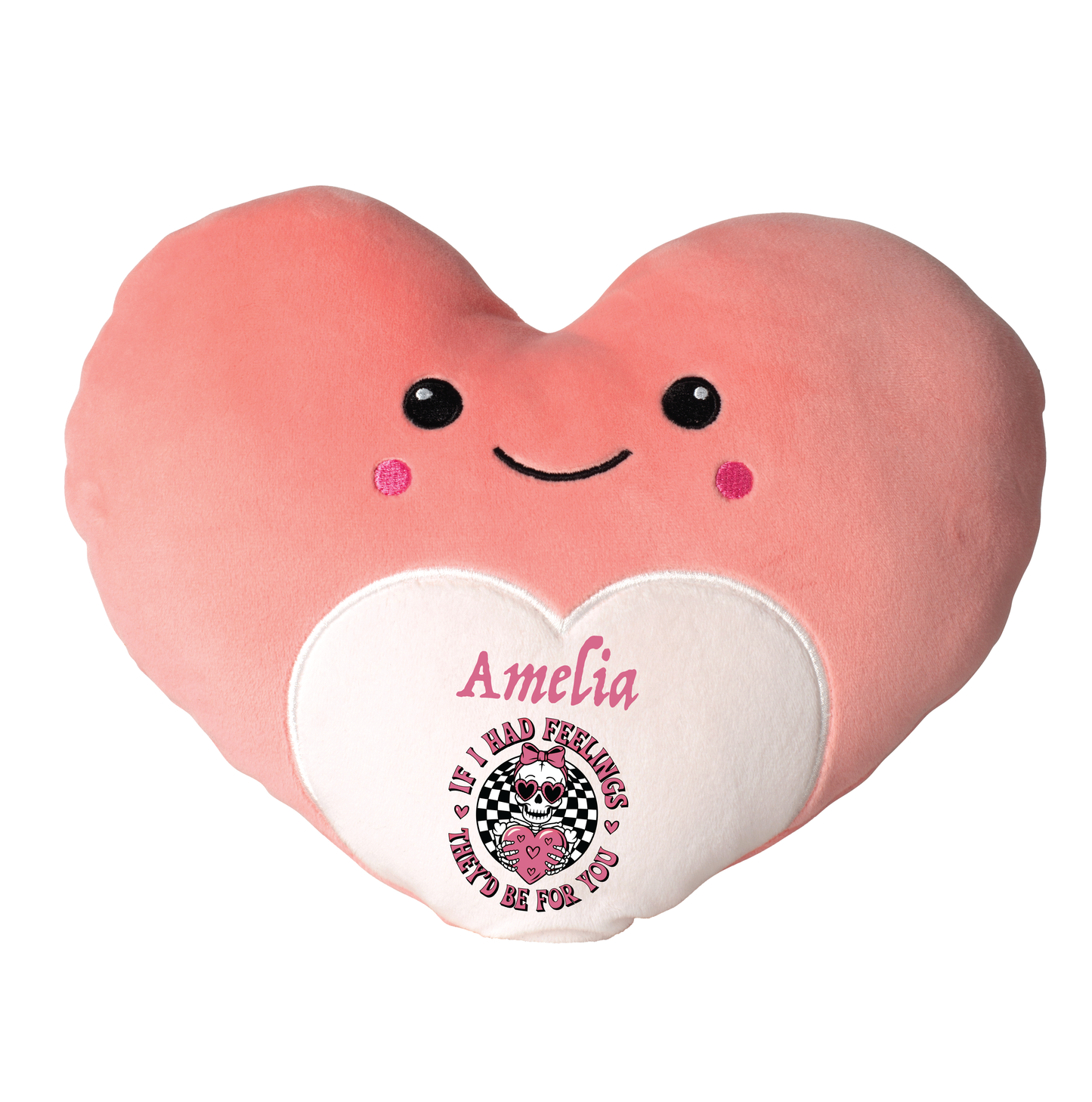 Personalised soft and squidgy Plushie Heart