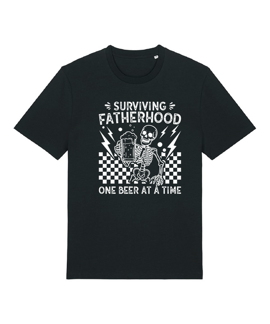 Surviving  Father Black Organic Cotton T shirt