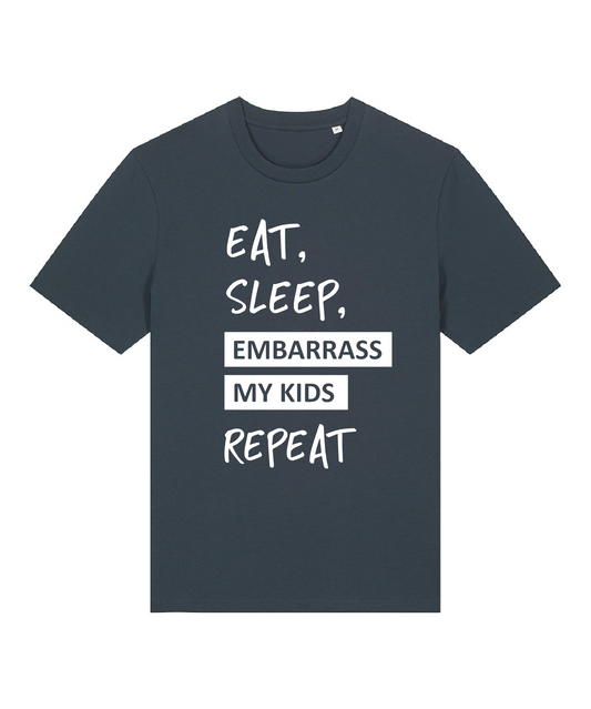 Embarrass my kids Ink Grey Organic Cotton T shirt