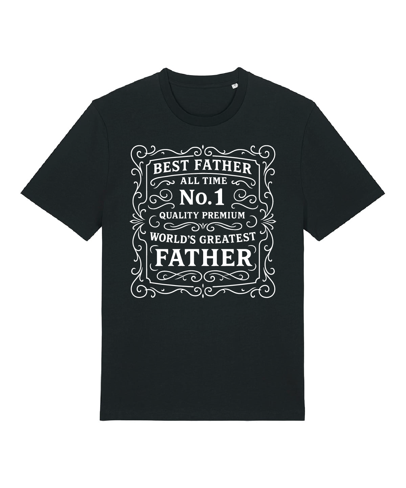 Best Father Black Organic Cotton T shirt