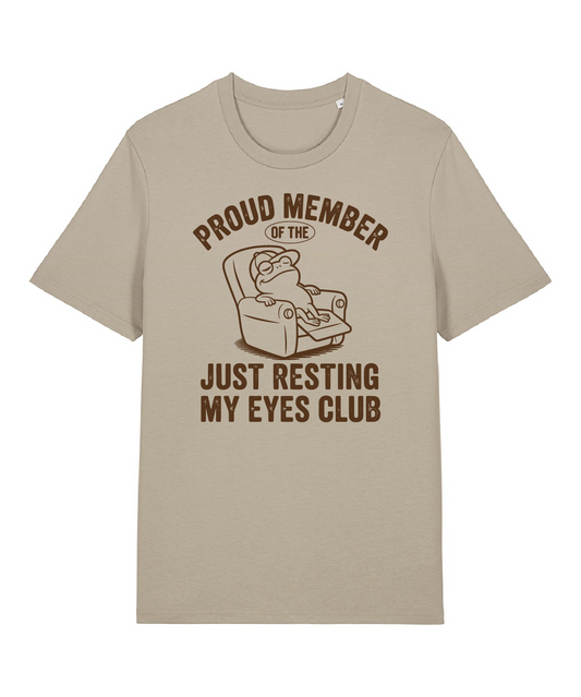 Resting my eyes frog Stone Organic Cotton T shirt
